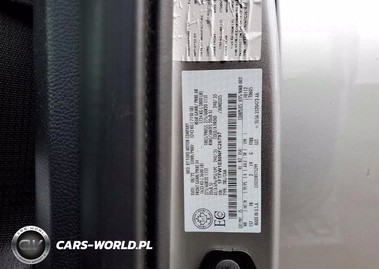 2022 Ford F150 Supercrew VIN:1FTFW1E80NFC26797 - 12