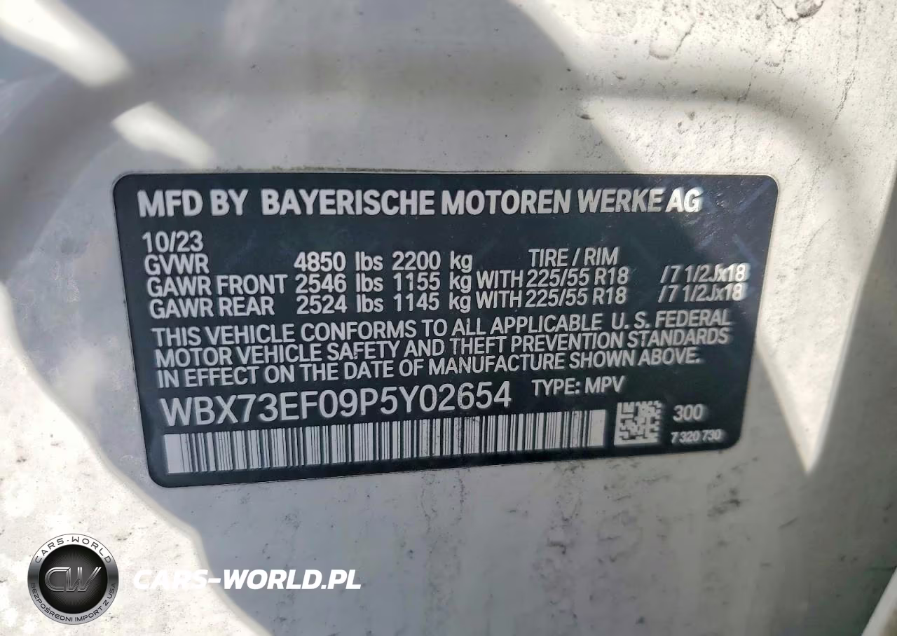 2023 BMW X1 xDrive28I VIN:WBX73EF09P5Y02654 - 12