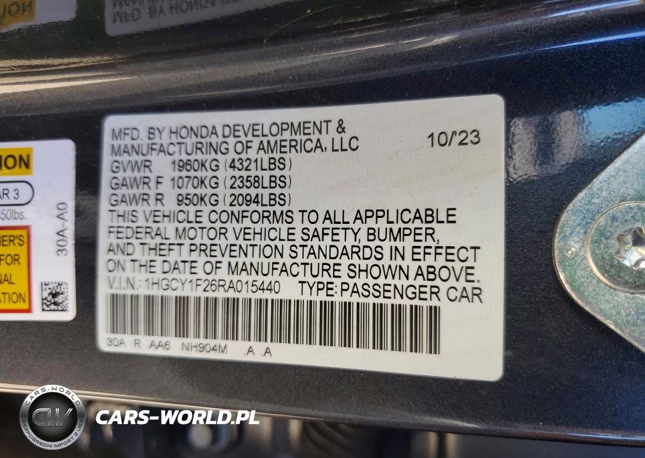2024 Honda Accord Lx VIN:1HGCY1F26RA015440 - 12