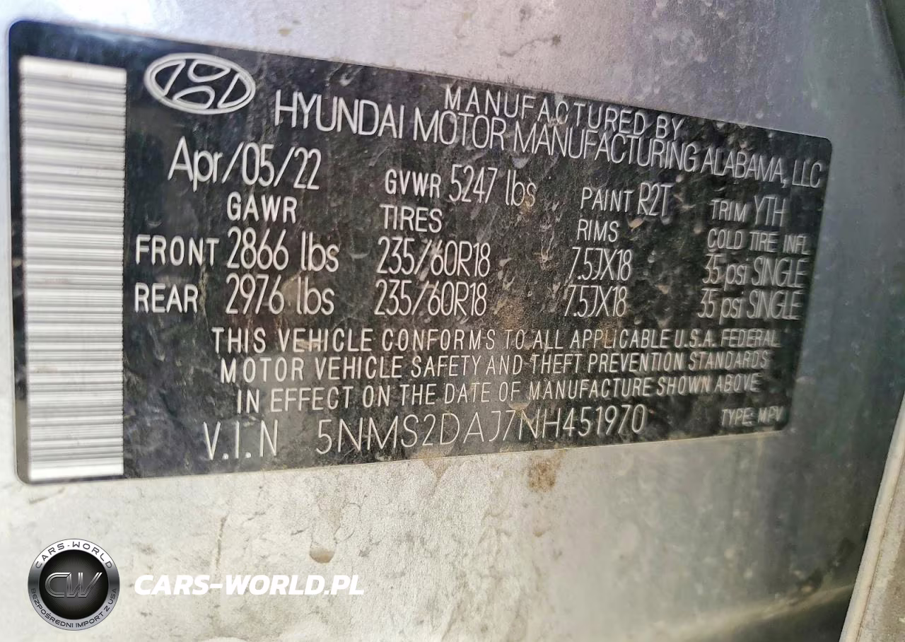 2022 Hyundai Santa Fe Sel VIN:5NMS2DAJ7NH451970 - 12
