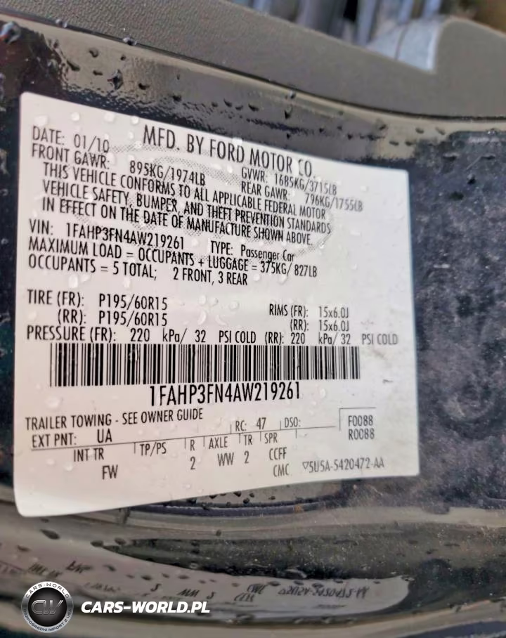 2010 Ford Focus Se VIN:1FAHP3FN4AW219261 - 12