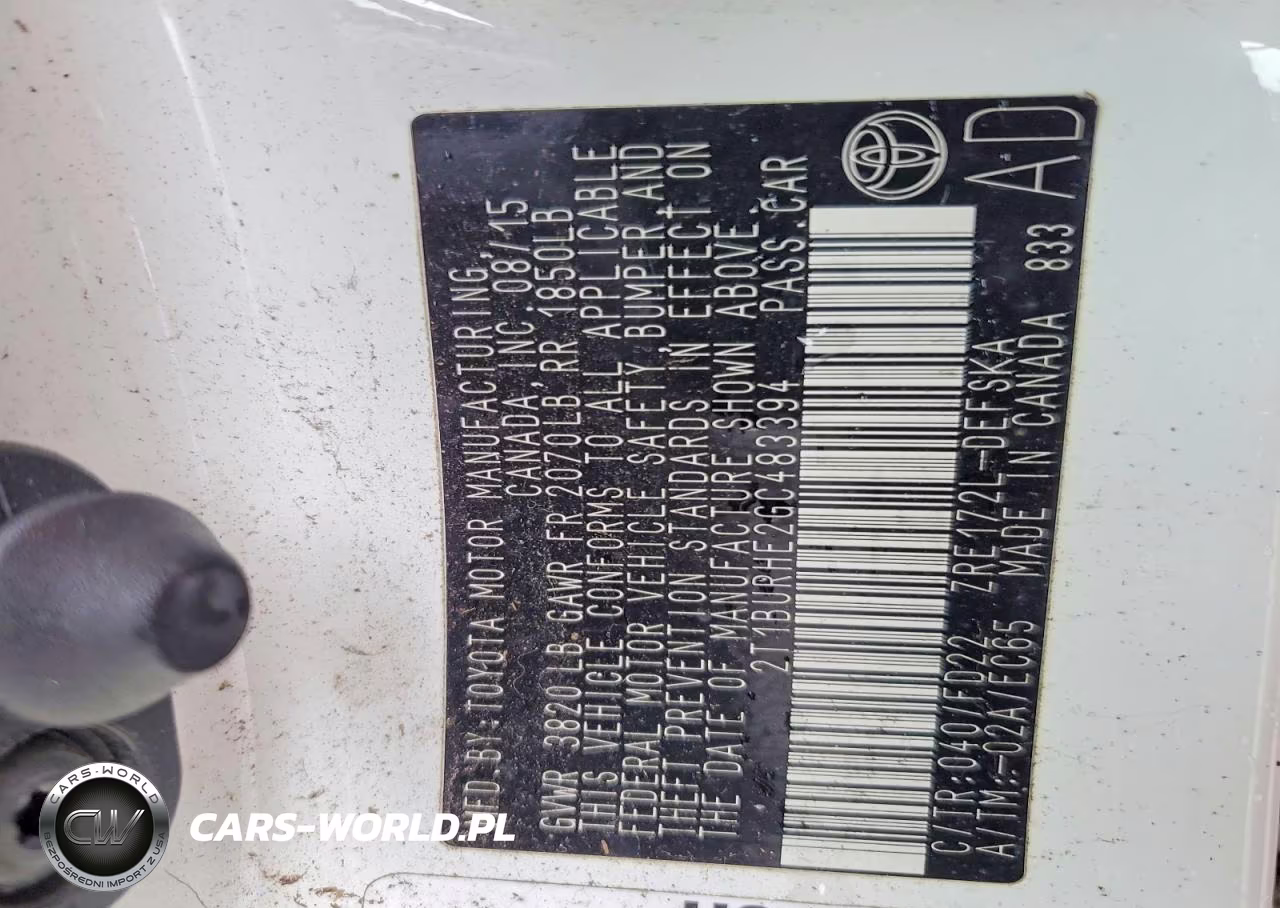 2016 Toyota Corolla S Plus VIN:2T1BURHE2GC483394 - 12