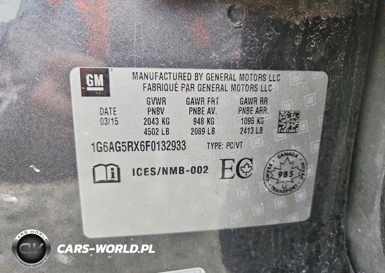 2015 Cadillac Ats VIN:1G6AG5RX6F0132933 - 12
