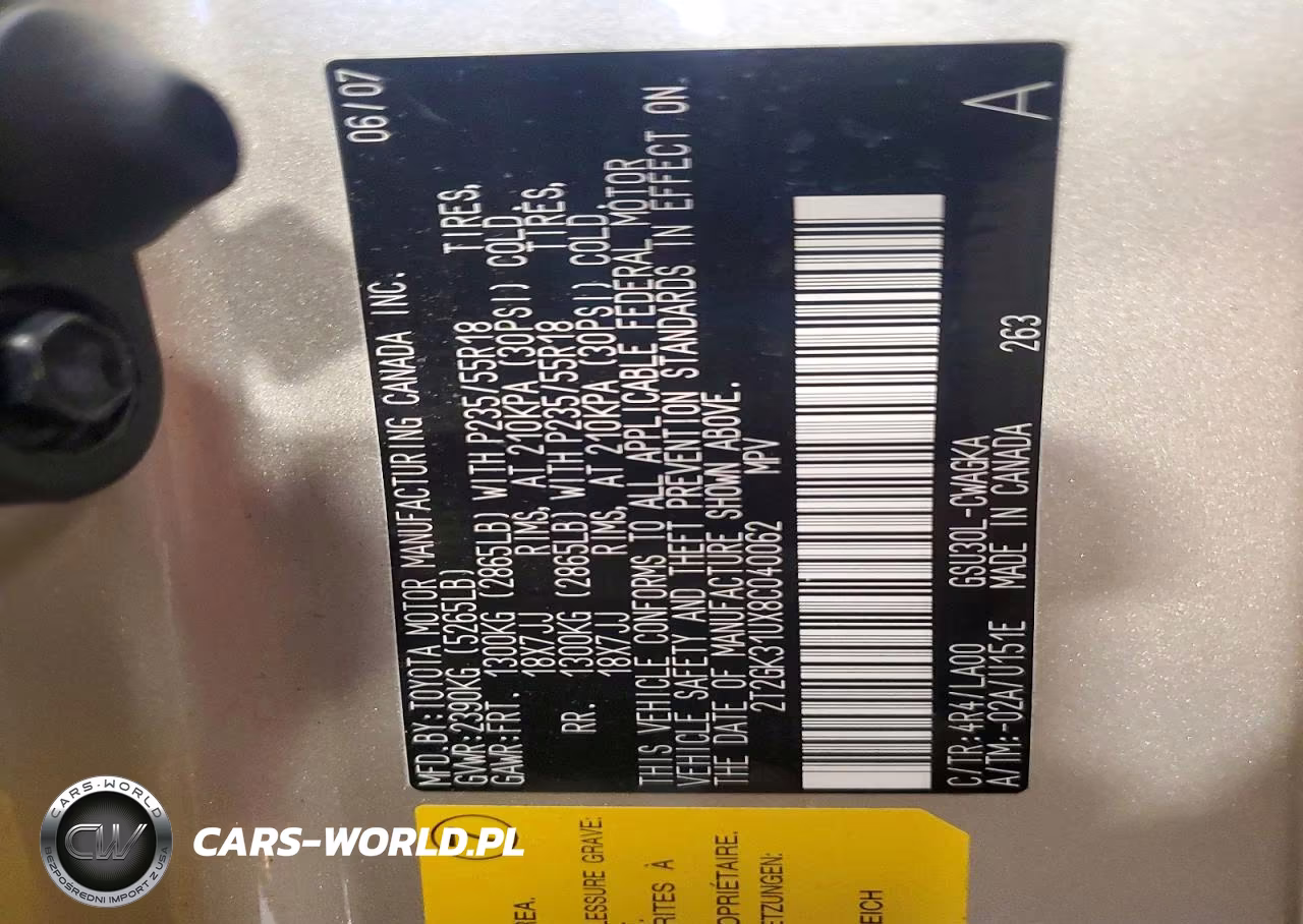 2008 Lexus Rx 350 Base VIN:2T2GK31UX8C040062 - 13