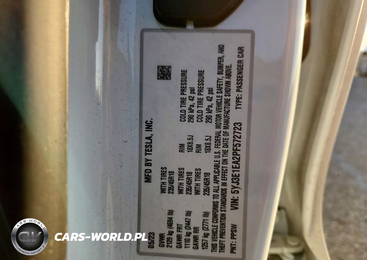 2023 Tesla Model 3 VIN:5YJ3E1EA2PF572723 - 13
