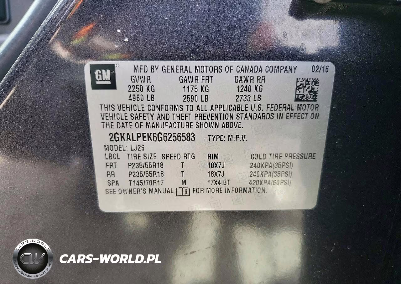 2016 GMC Terrain Slt VIN:2GKALPEK6G6256583 - 14