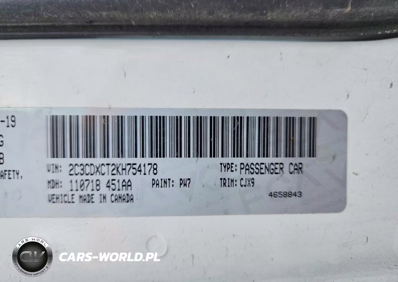 2019 Dodge Charger R VIN:2C3CDXCT2KH754178 - 13