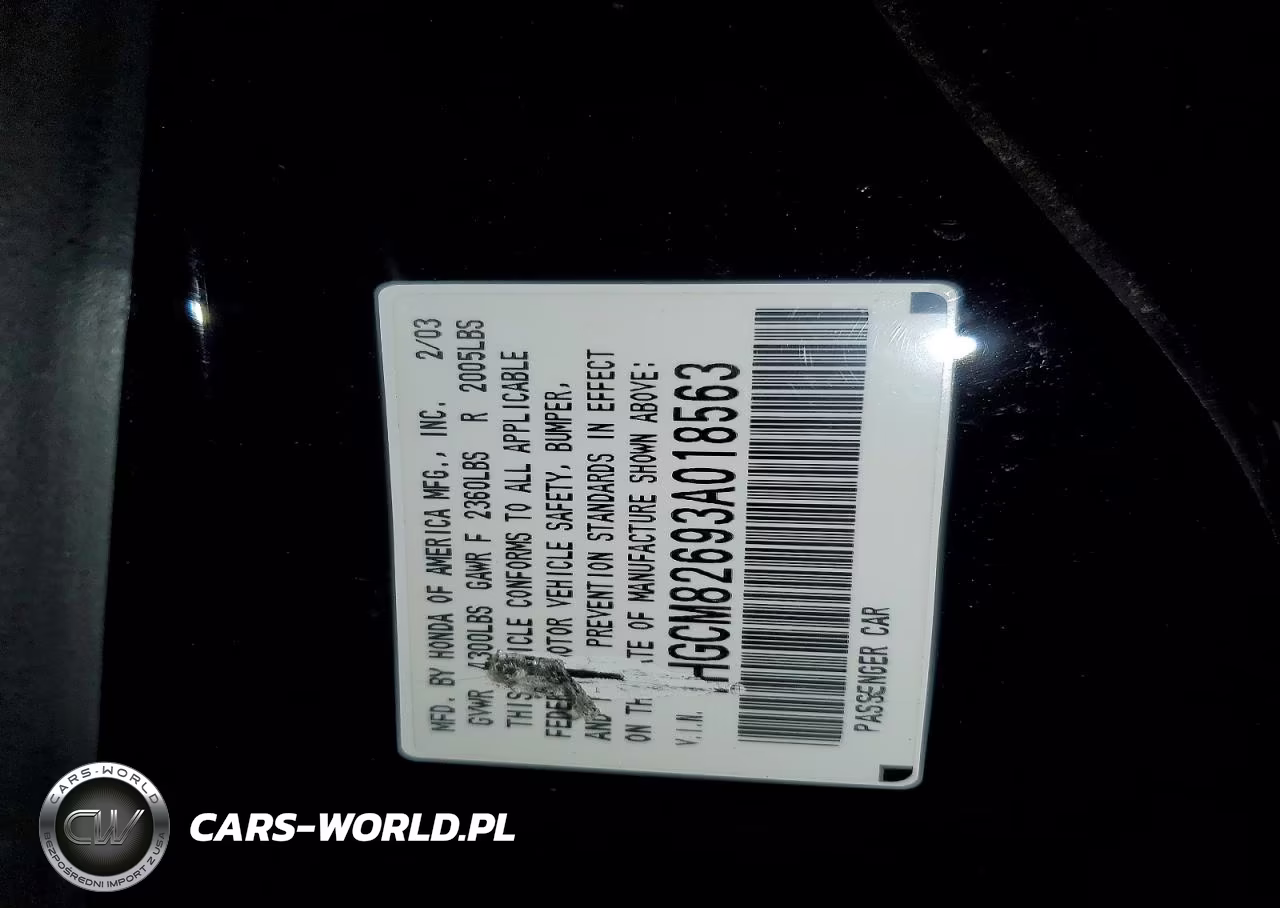2003 Honda Accord Ex VIN:1HGCM82693A018563 - 12