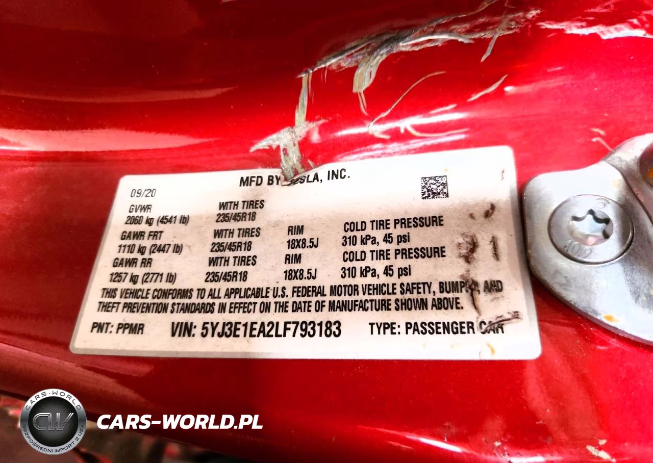 2020 Tesla Model 3 Standard Range Plus Rear-Wheel Drive-Standard Range Rear-Wheel Drive VIN:5YJ3E1EA2LF793183 - 12