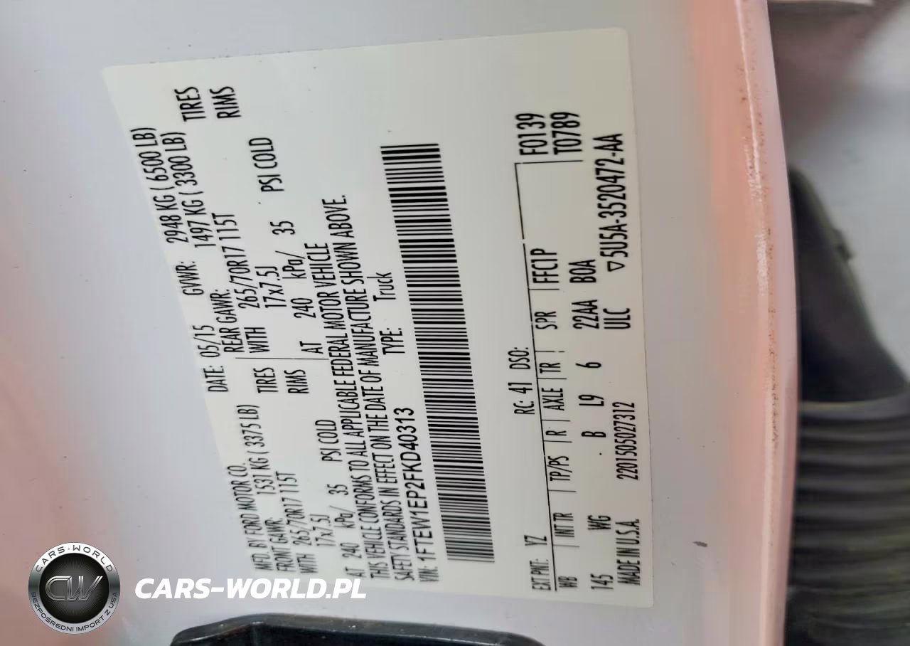 2015 Ford F150 Supercrew VIN:1FTEW1EP2FKD40313 - 12