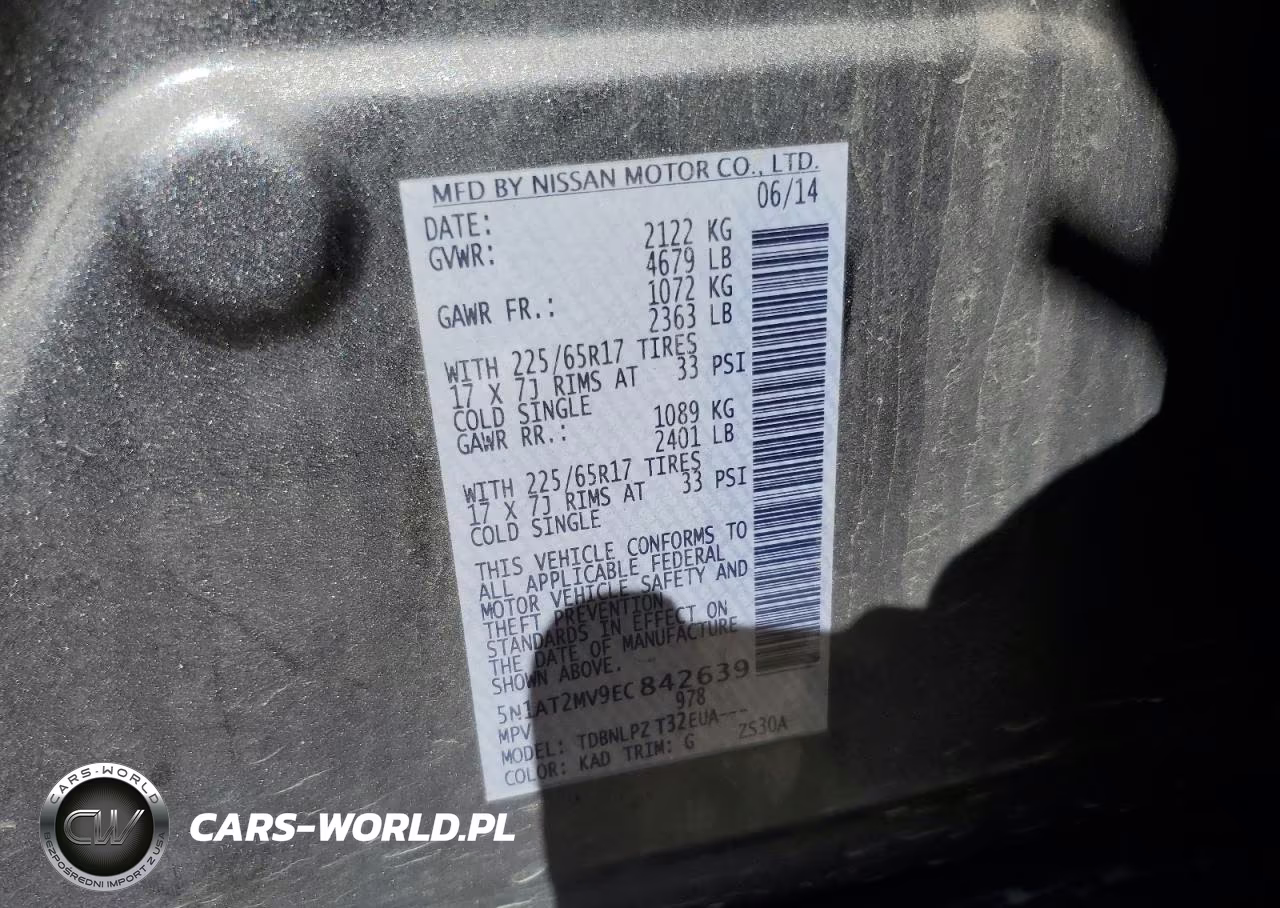 2014 Nissan Rogue S VIN:5N1AT2MV9EC842639 - 13