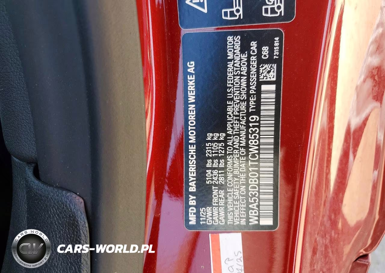 2026 BMW 430Xi VIN:WBA53DB01TCW85319 - 12