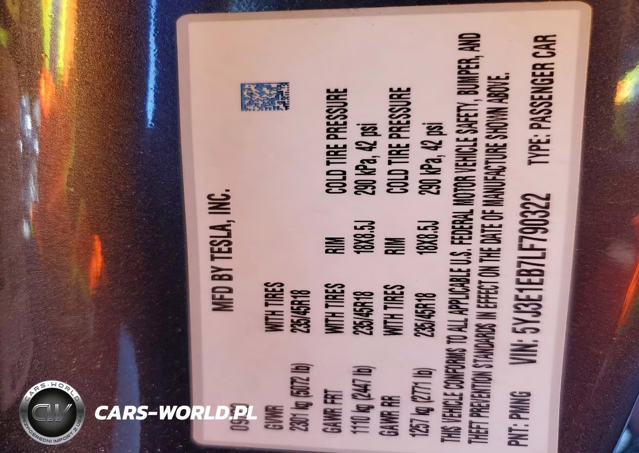 2020 Tesla Model 3 VIN:5YJ3E1EB7LF790322 - 12