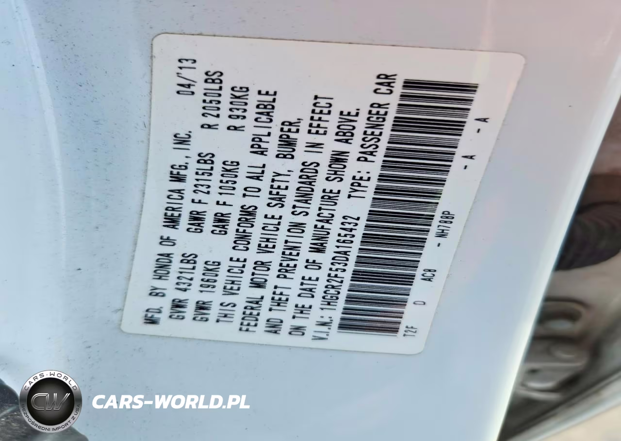 2013 Honda Accord Sport VIN:1HGCR2F53DA165432 - 12