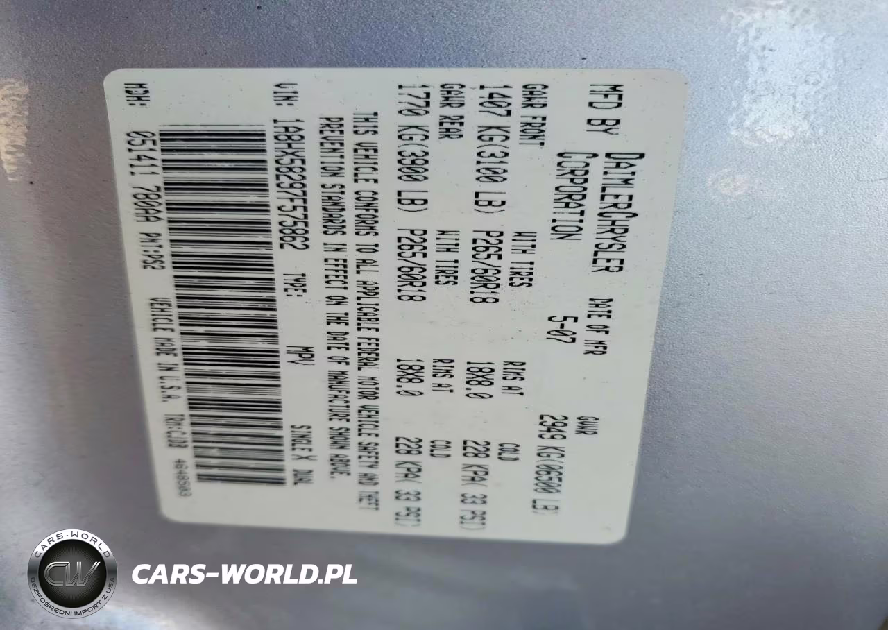 2007 Chrysler Aspen Limited VIN:1A8HX58297F575862 - 13
