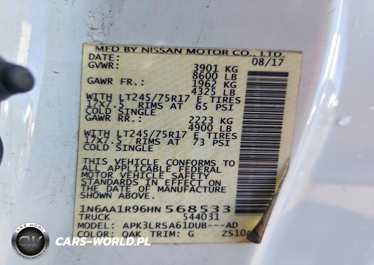 2017 Nissan Titan Xd S VIN:1N6AA1R96HN568533 - 12