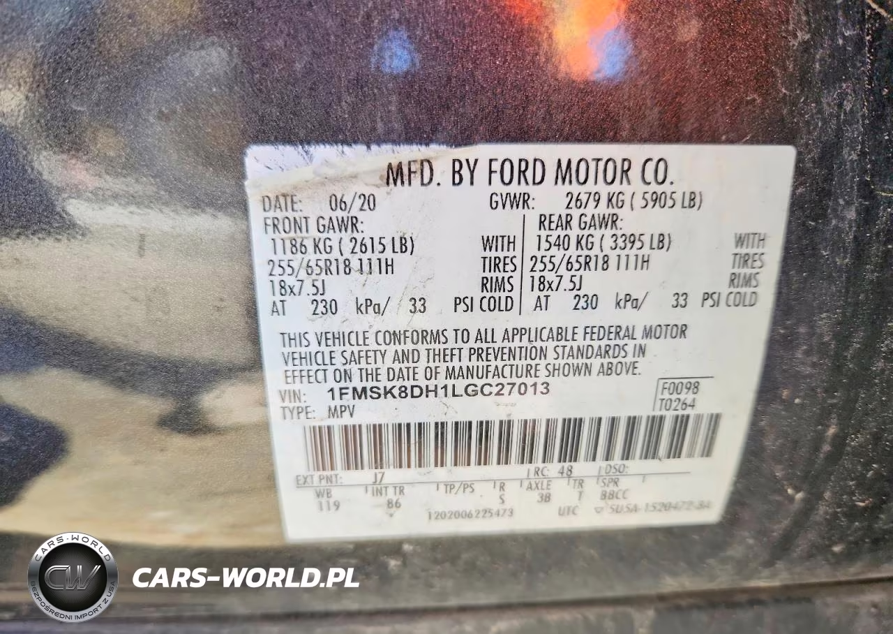 2020 Ford Explorer Xlt VIN:1FMSK8DH1LGC27013 - 13