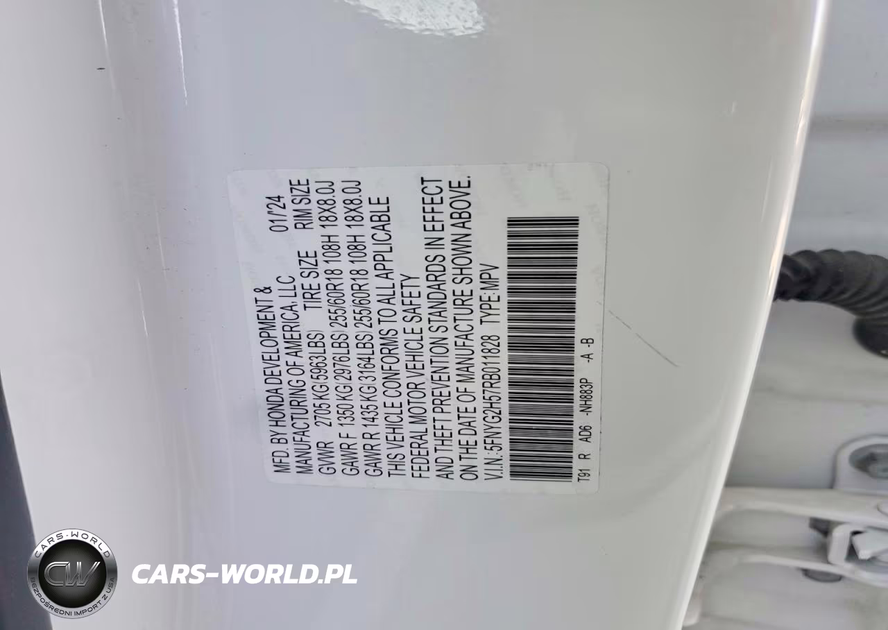 2024 Honda Pilot Exl VIN:5FNYG2H57RB011828 - 13
