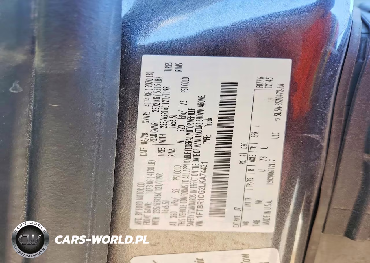 2020 Ford Transit T-250 VIN:1FTBR1CG2LKA74431 - 14