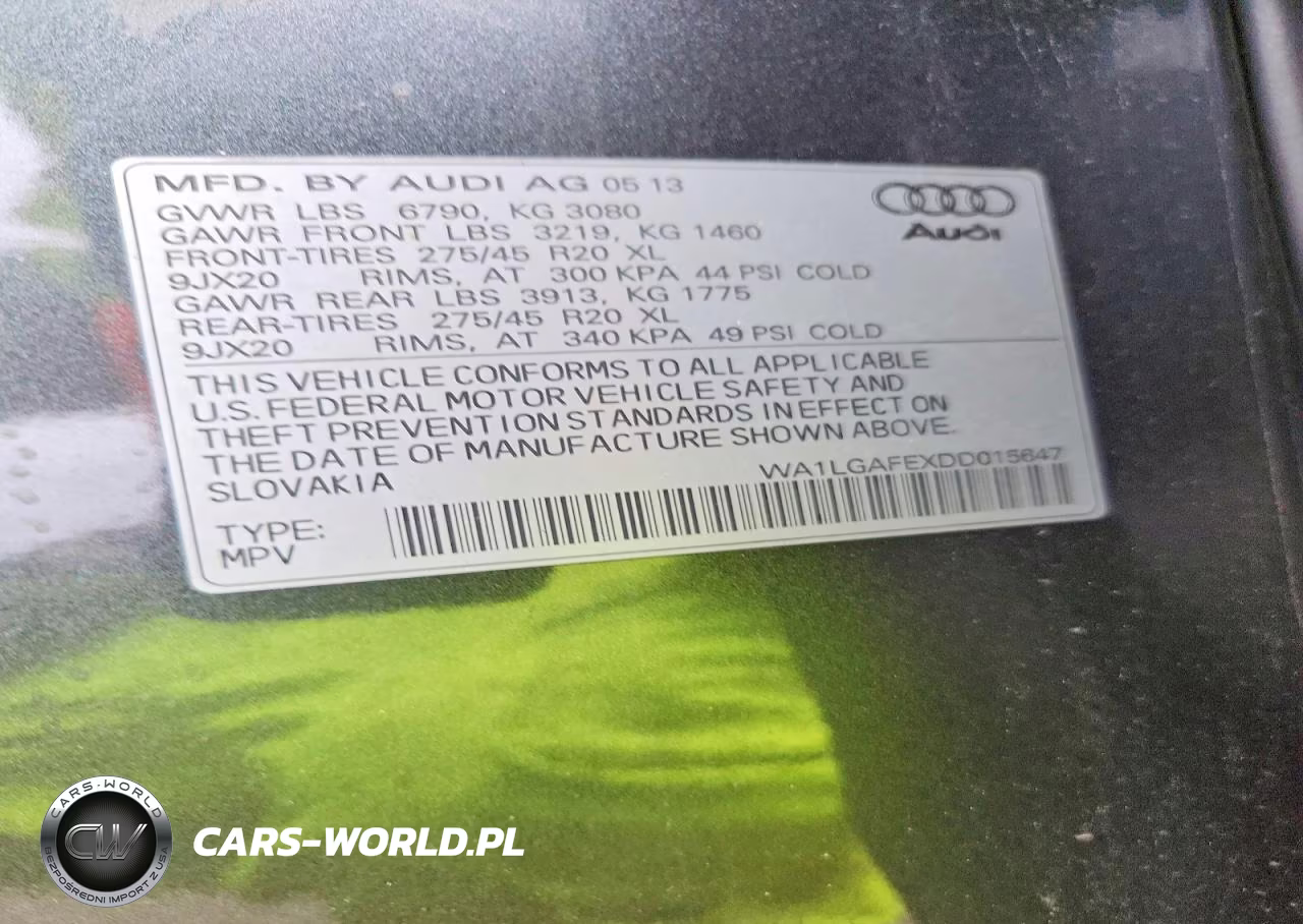 2013 Audi Q7 Premium Plus VIN:WA1LGAFEXDD015647 - 13