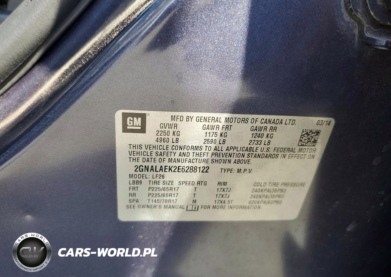 2014 Chevrolet Equinox Ls VIN:2GNALAEK2E6288122 - 12