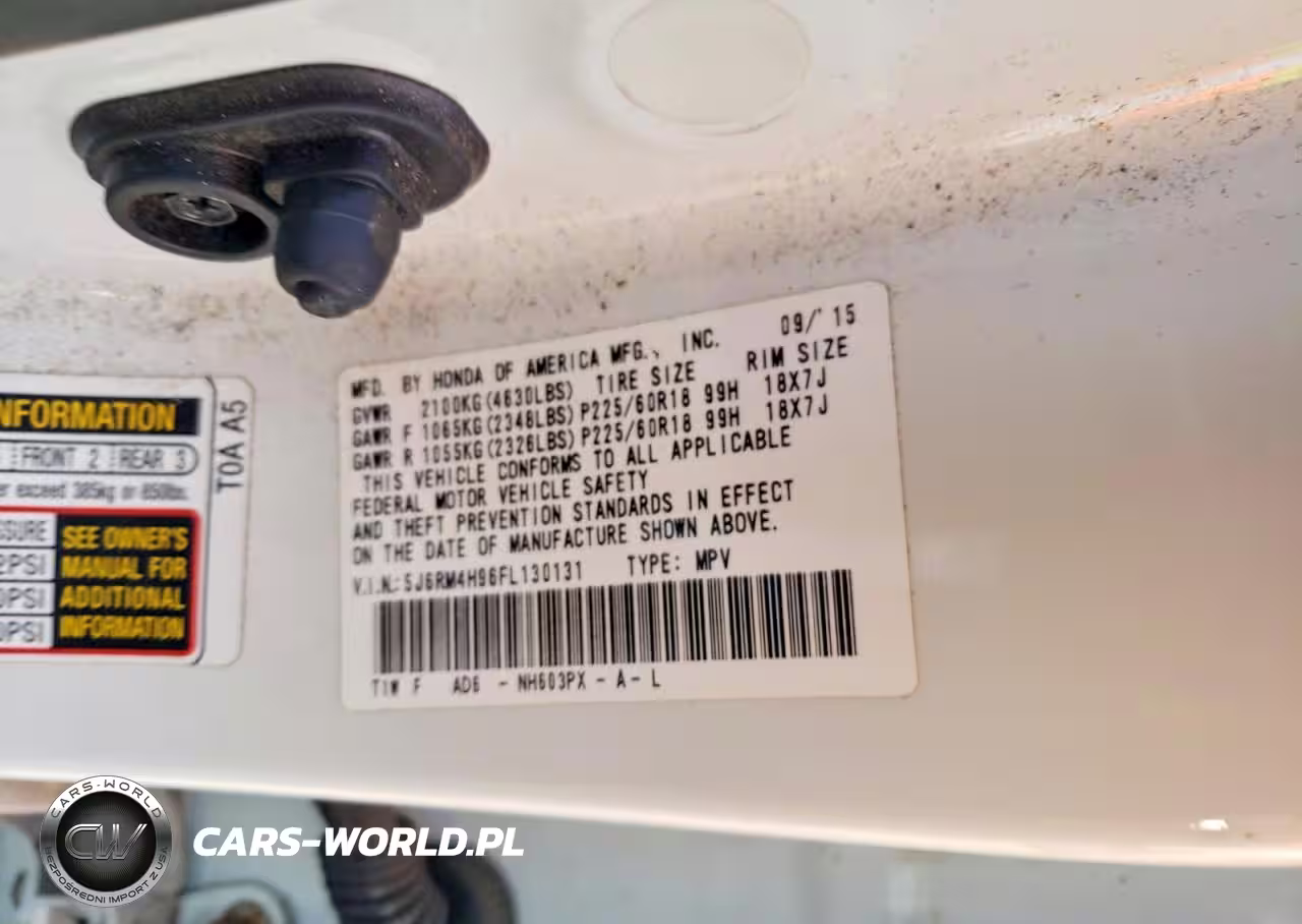 2015 Honda Cr-V Touring VIN:5J6RM4H96FL130131 - 13