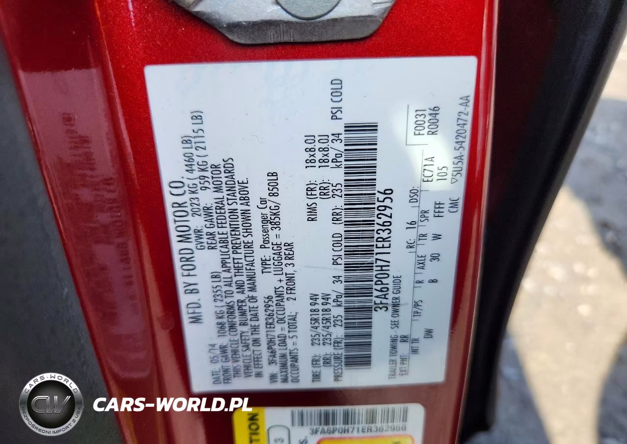2014 Ford Fusion Se VIN:3FA6P0H71ER362956 - 12