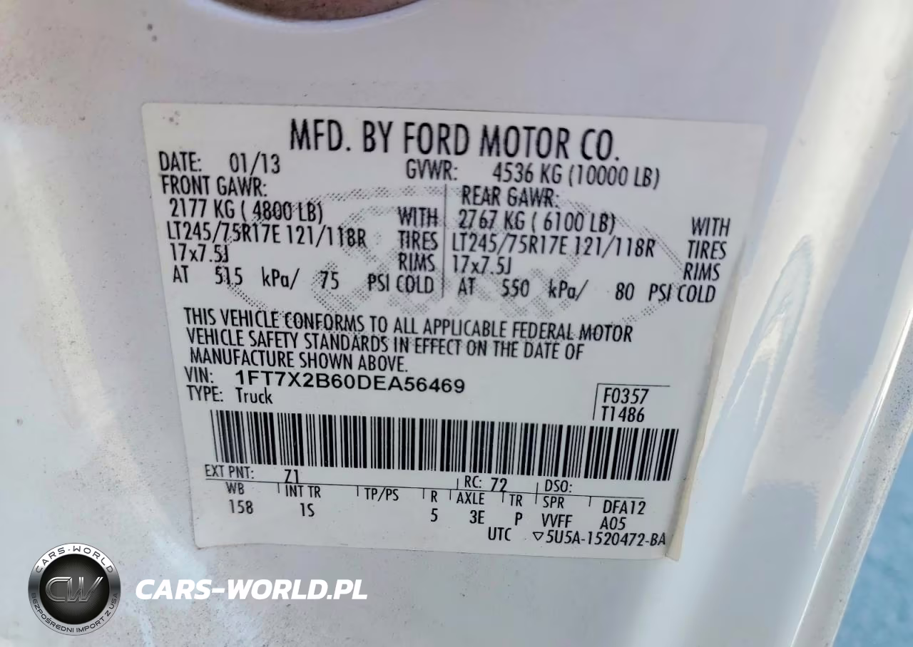 2013 Ford F250 Super Duty VIN:1FT7X2B60DEA56469 - 12