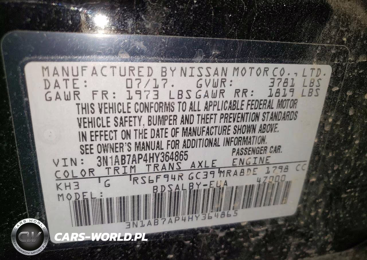 2017 Nissan Sentra VIN:3N1AB7AP4HY364865 - 12