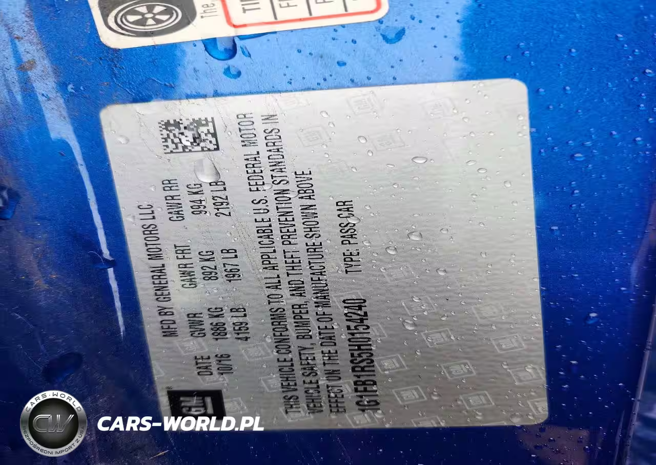 2017 Chevrolet Camaro Lt VIN:1G1FB1RS5H0154240 - 12