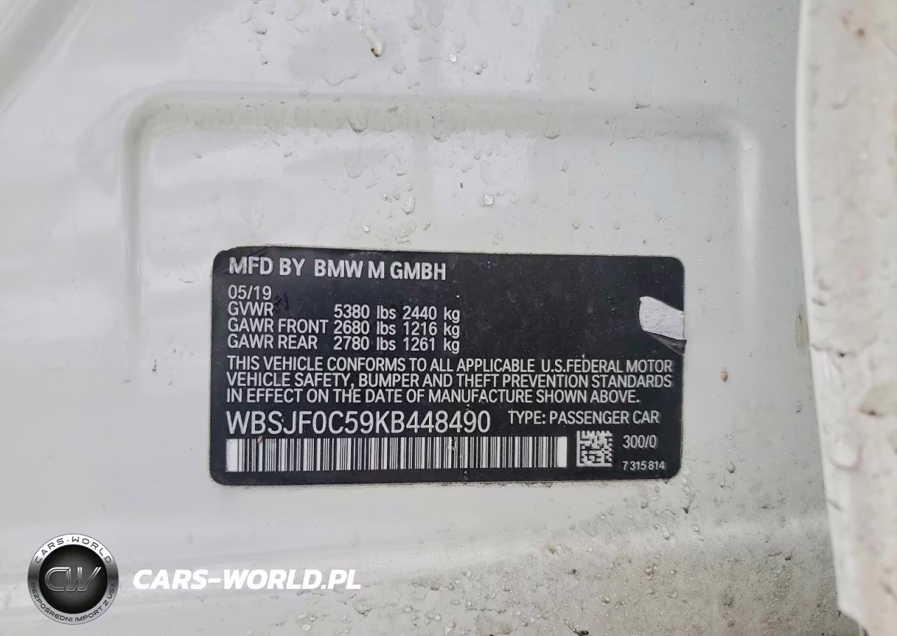 2019 BMW M5 VIN:WBSJF0C59KB448490 - 13