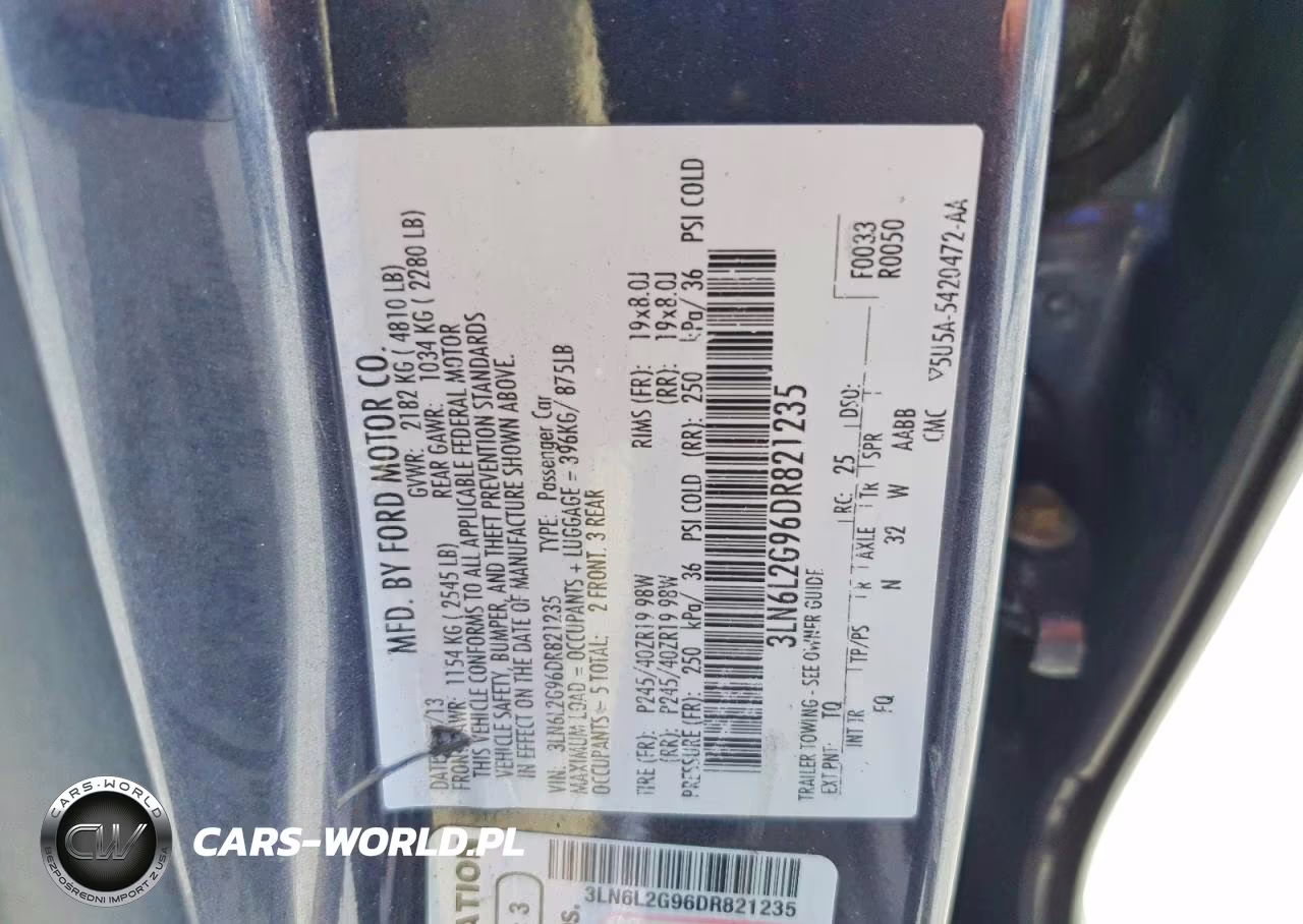 2013 Lincoln Mkz VIN:3LN6L2G96DR821235 - 13