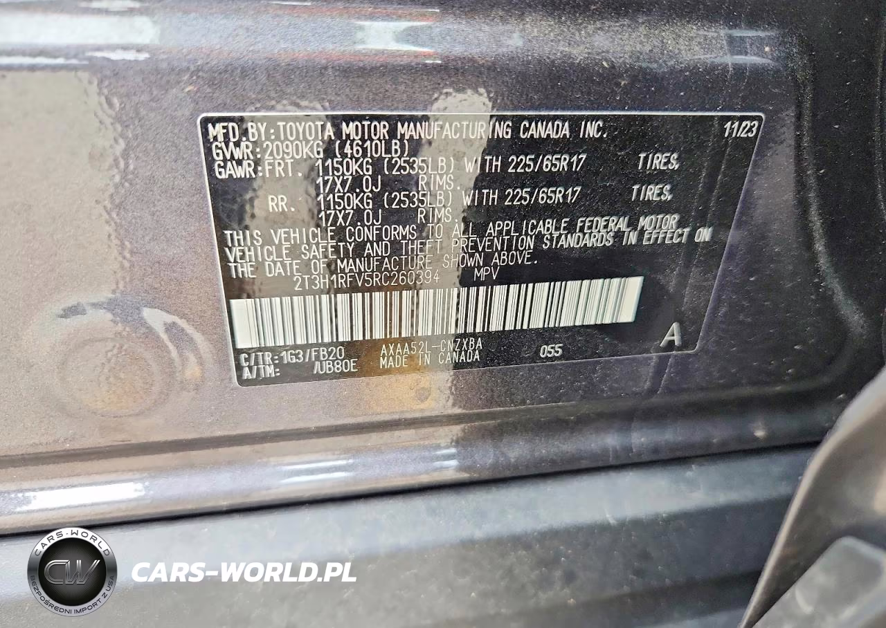 2024 Toyota Rav4 Le VIN:2T3H1RFV5RC260394 - 13