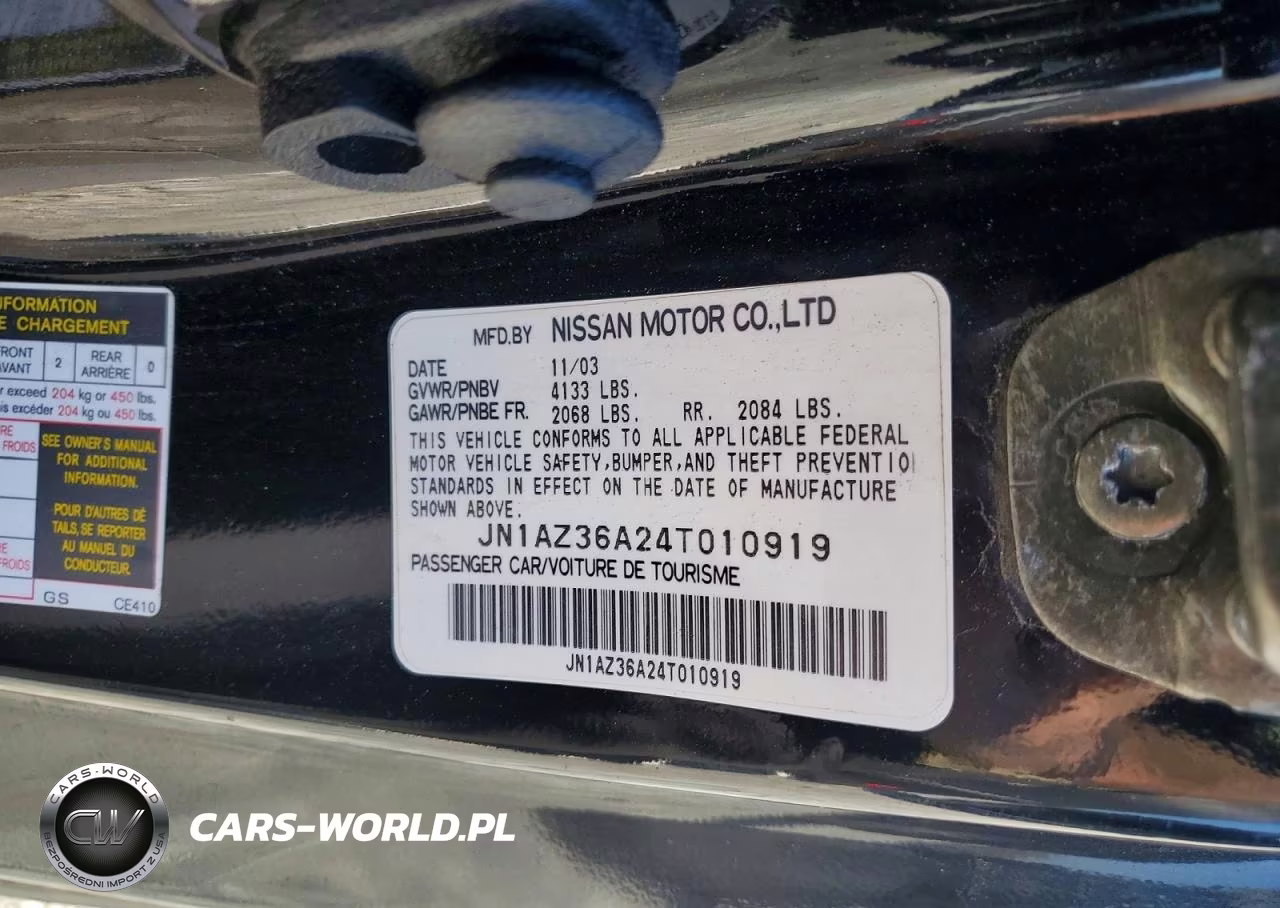 2004 Nissan 350Z Enthusiast VIN:JN1AZ36A24T010919 - 12