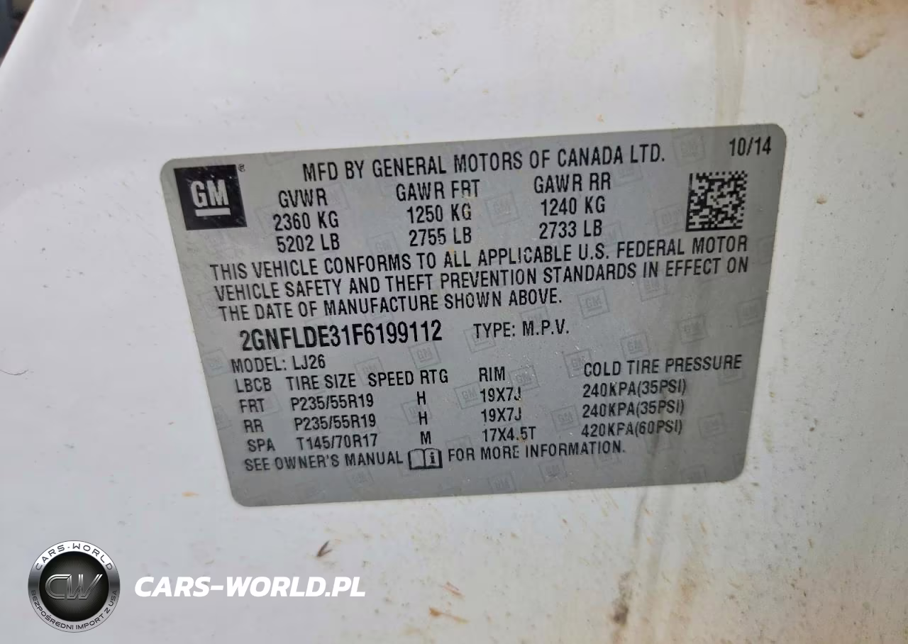 2015 Chevrolet Equinox Ltz VIN:2GNFLDE31F6199112 - 14