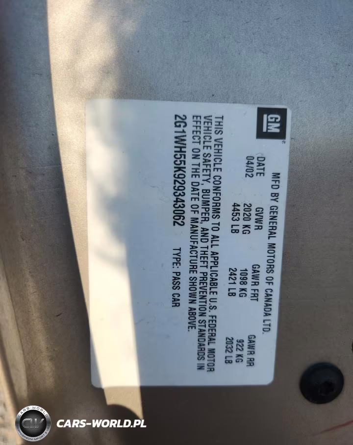 2002 Chevrolet Impala Ls VIN:2G1WH55K929343062 - 13