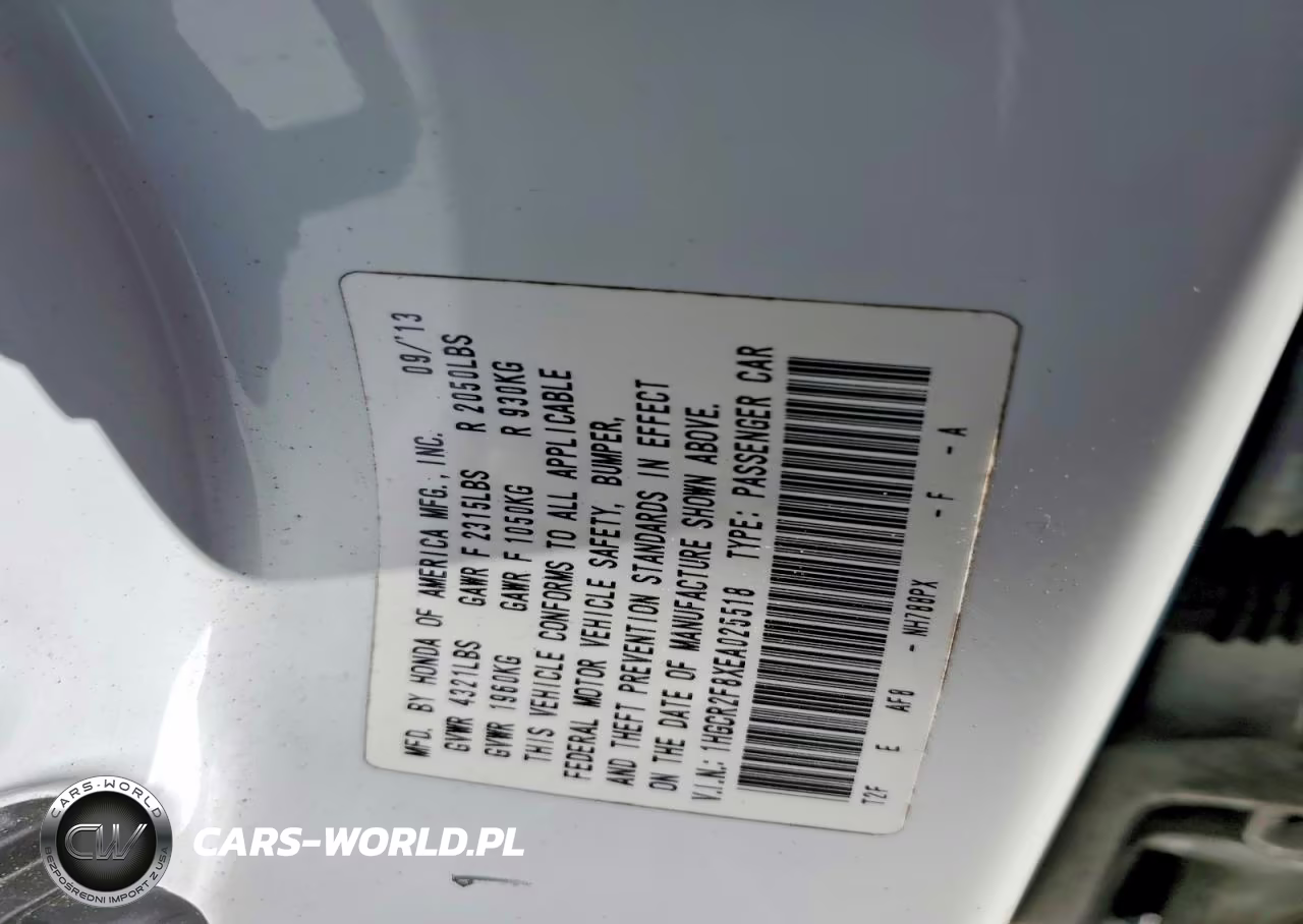 2014 Honda Accord Exl VIN:1HGCR2F8XEA025518 - 12