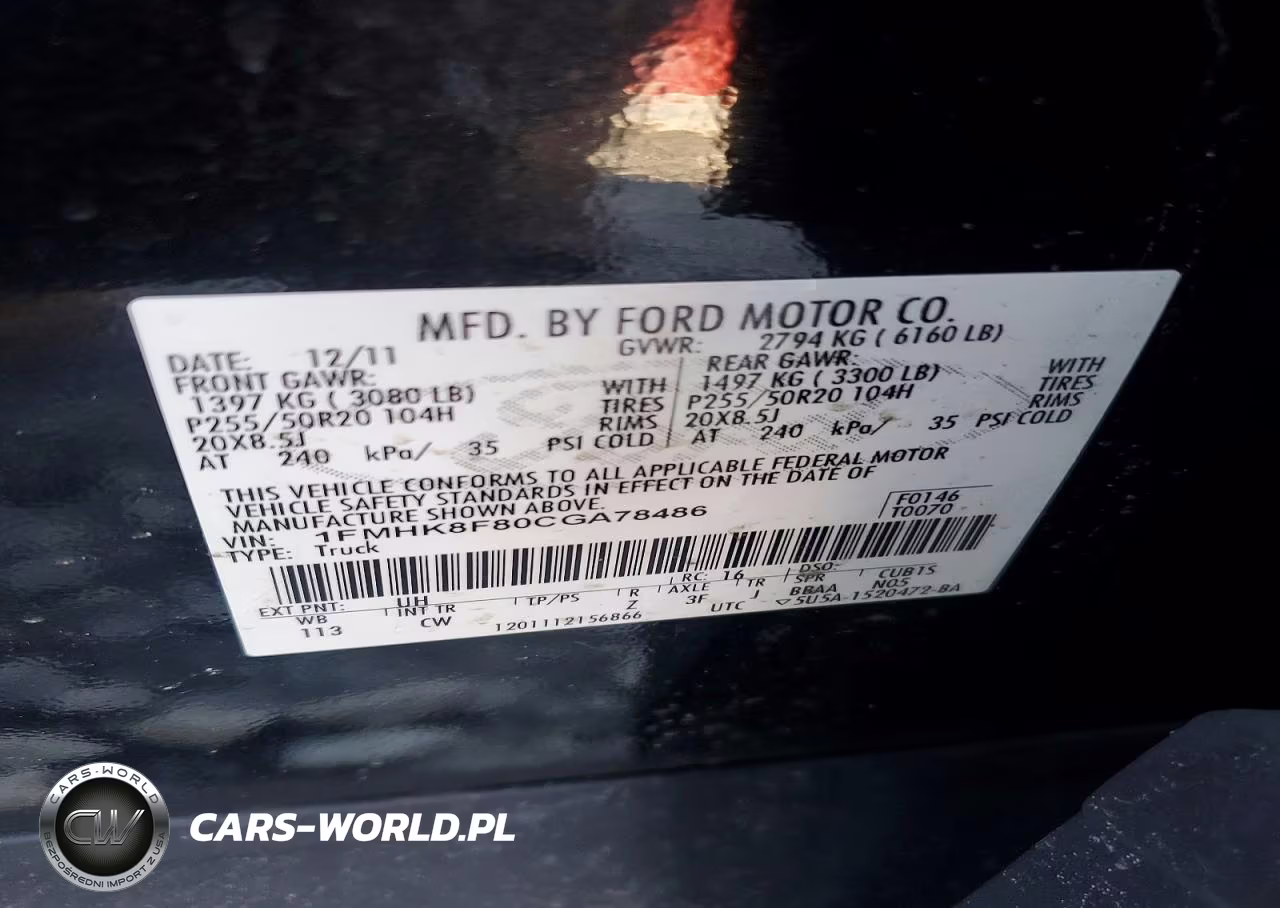 2012 Ford Explorer Limited VIN:1FMHK8F80CGA78486 - 13