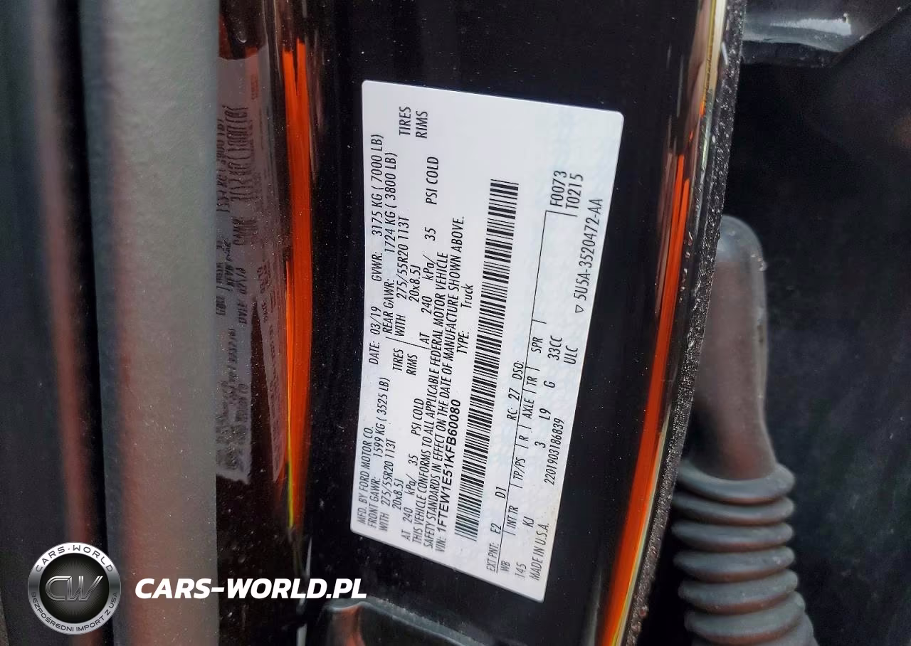 2019 Ford F150 Supercrew VIN:1FTEW1E51KFB60080 - 12
