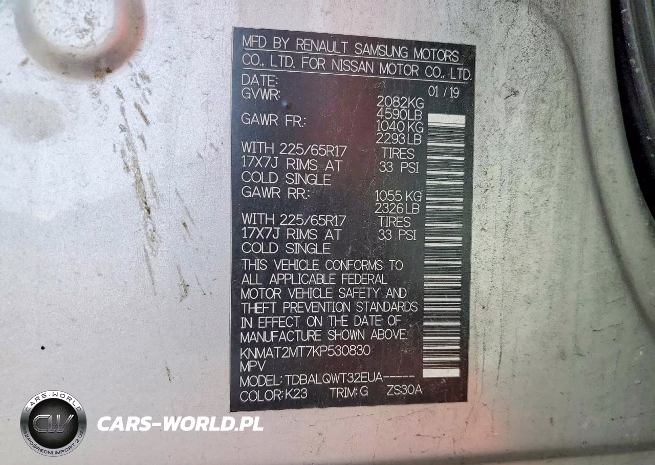 2019 Nissan Rogue Sv VIN:KNMAT2MT7KP530830 - 13