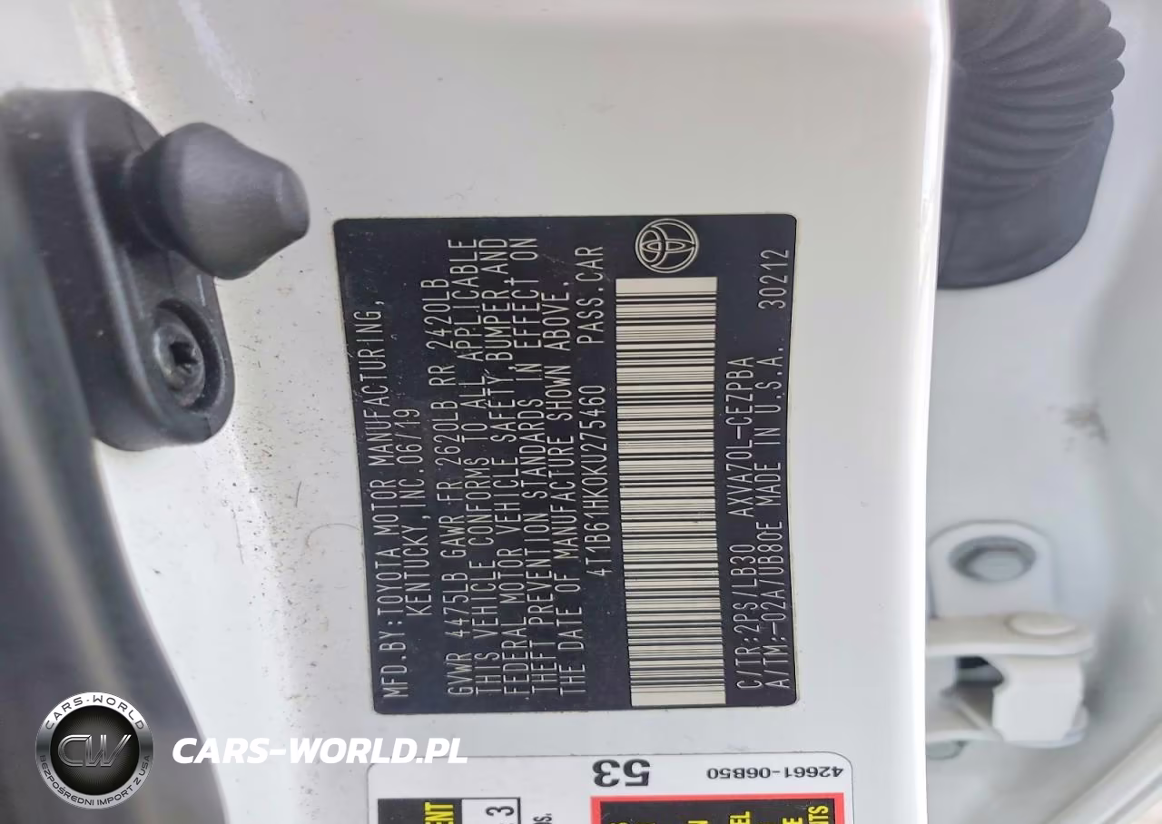 2019 Toyota Camry Xse VIN:4T1B61HK0KU275460 - 12