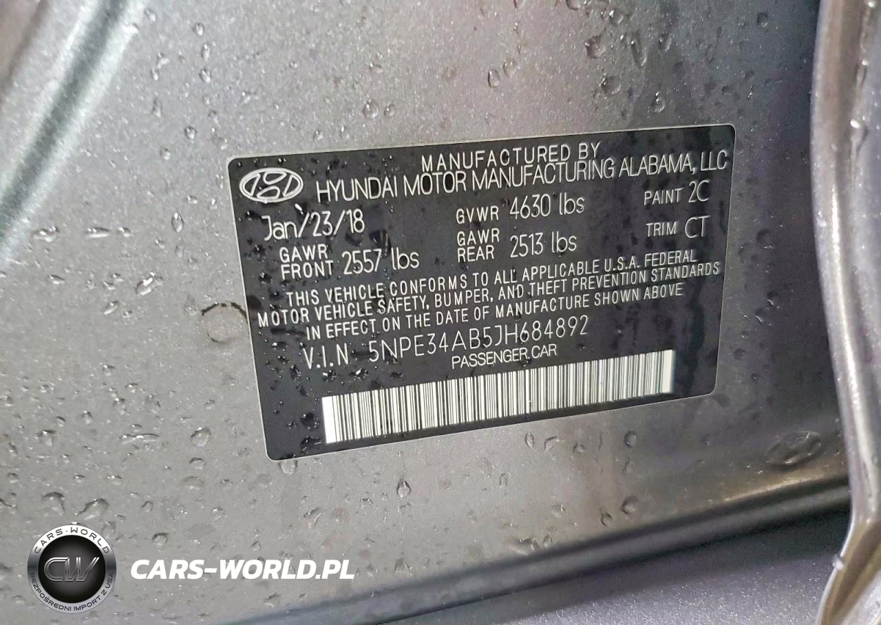 2018 Hyundai Sonata Limited 2.0T VIN:5NPE34AB5JH684892 - 12