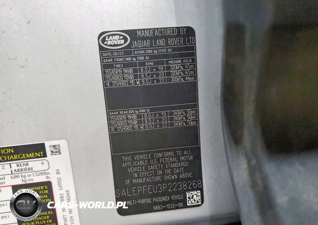 2023 Land Rover Defender 130 Se VIN:SALEPFEU3P2238268 - 13