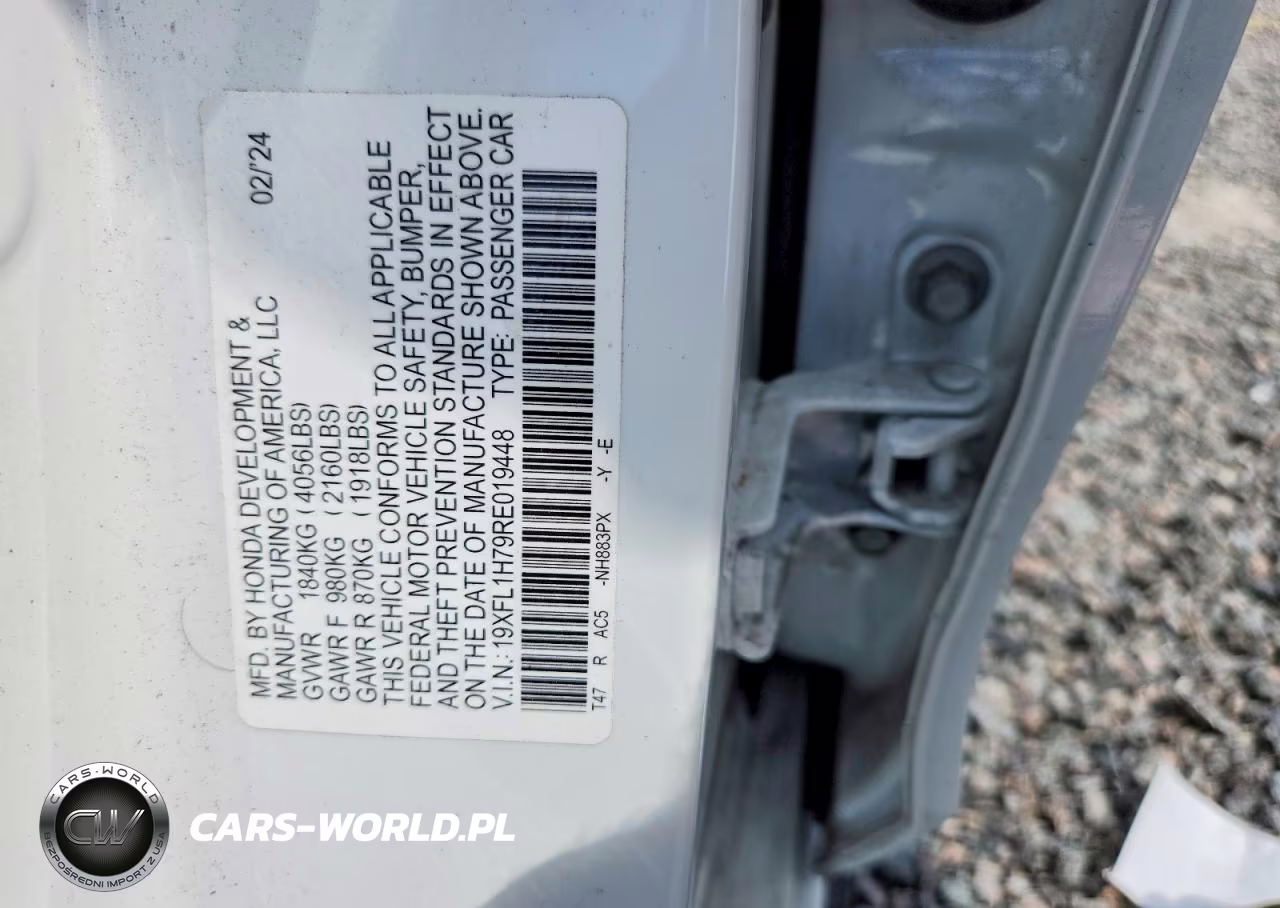 2024 Honda Civic Exl VIN:19XFL1H79RE019448 - 12