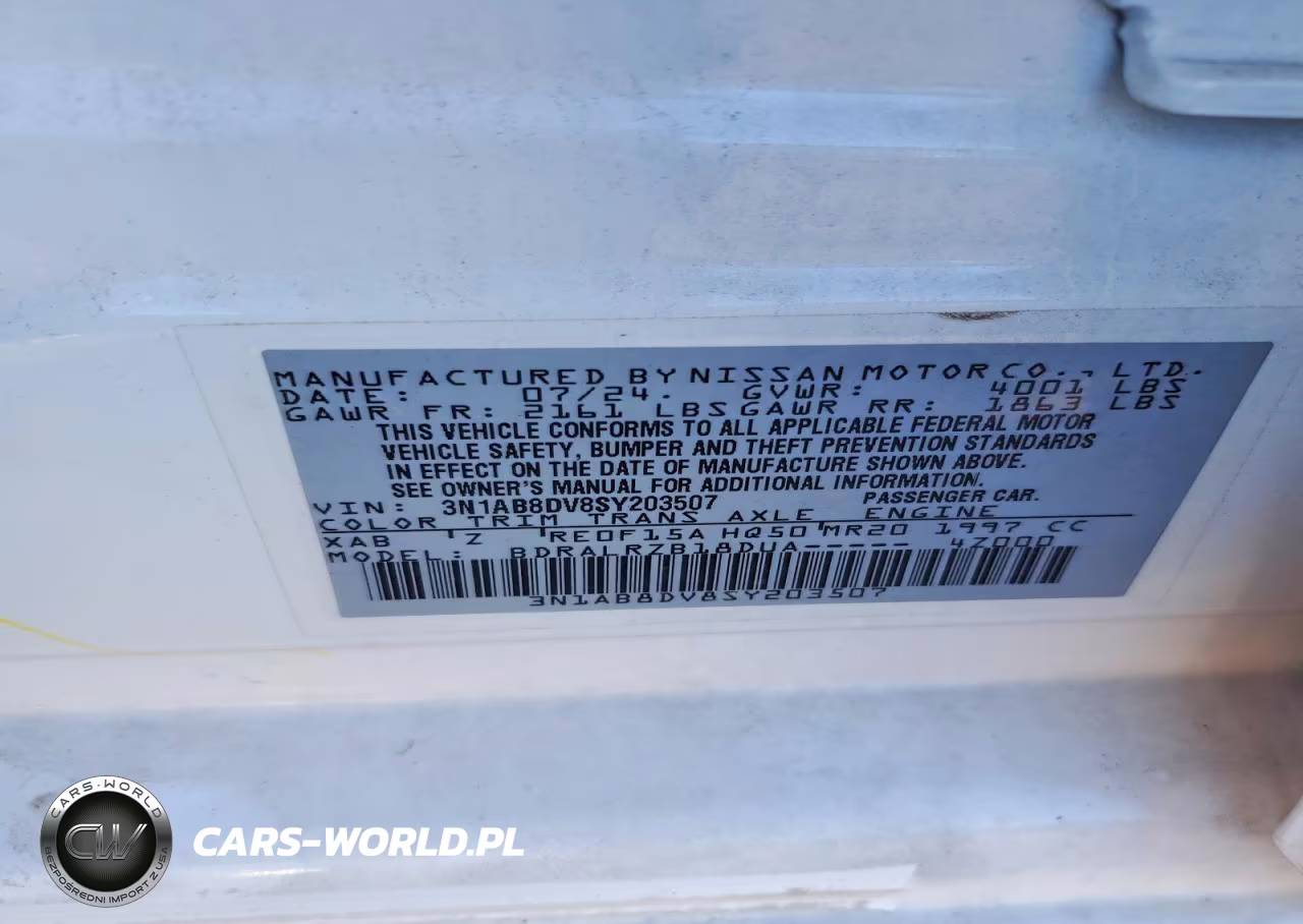 2025 Nissan Sentra Sr VIN:3N1AB8DV8SY203507 - 13