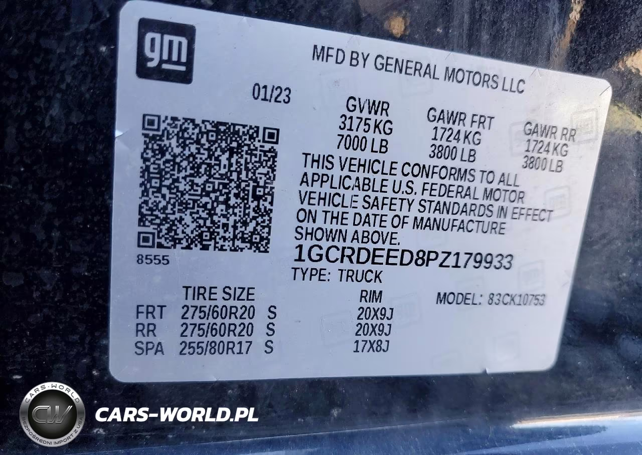 2023 Chevrolet Silverado K1500 Rst VIN:1GCRDEED8PZ179933 - 13