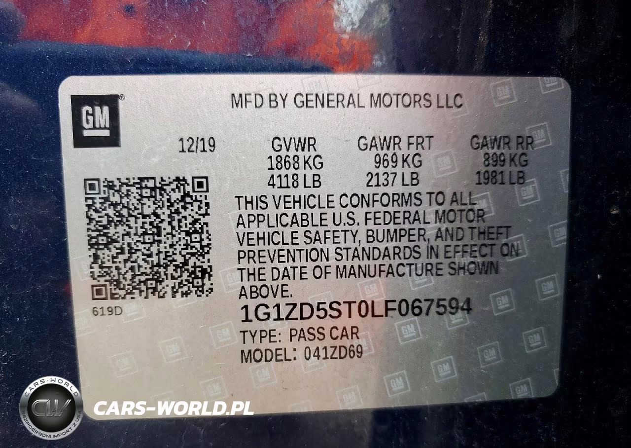 2020 Chevrolet Malibu Lt VIN:1G1ZD5ST0LF067594 - 12