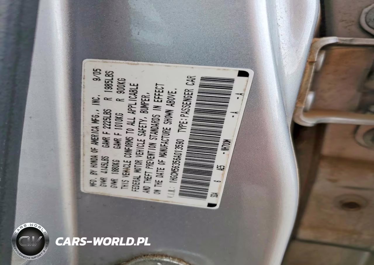 2006 Honda Accord Se VIN:1HGCM56356A013590 - 13