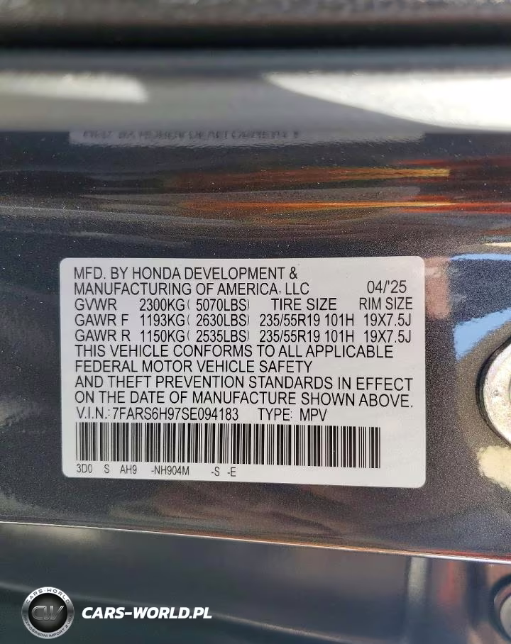 2025 Honda Cr-V Sport Touring VIN:7FARS6H97SE094183 - 14