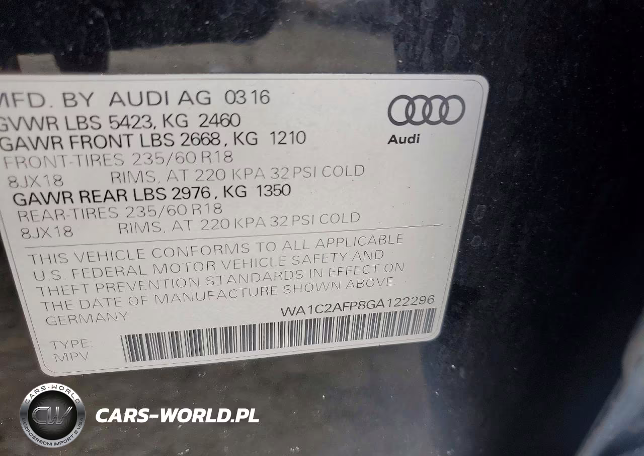 2016 Audi Q5 Premium VIN:WA1C2AFP8GA122296 - 13